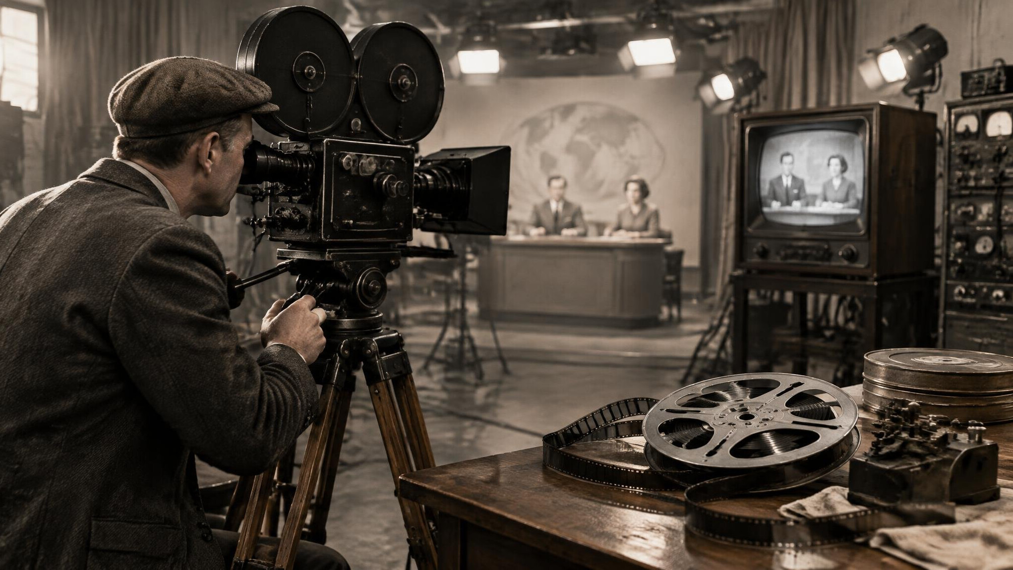 pioneer filmmaker with camera