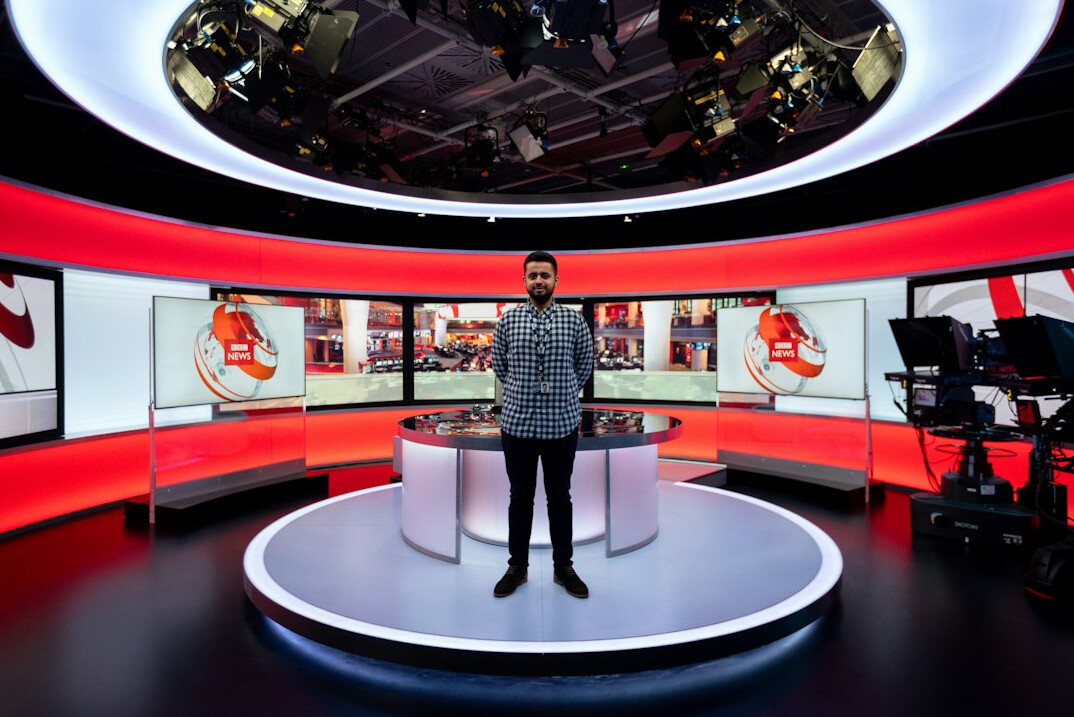 news anchor on television