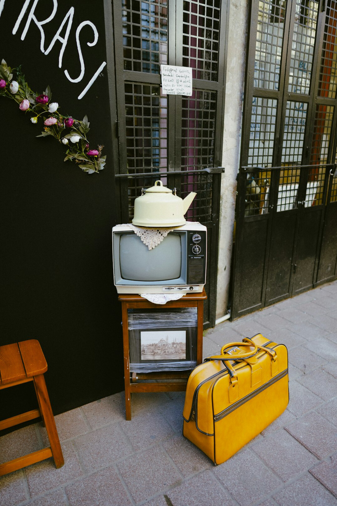 vintage french tv set