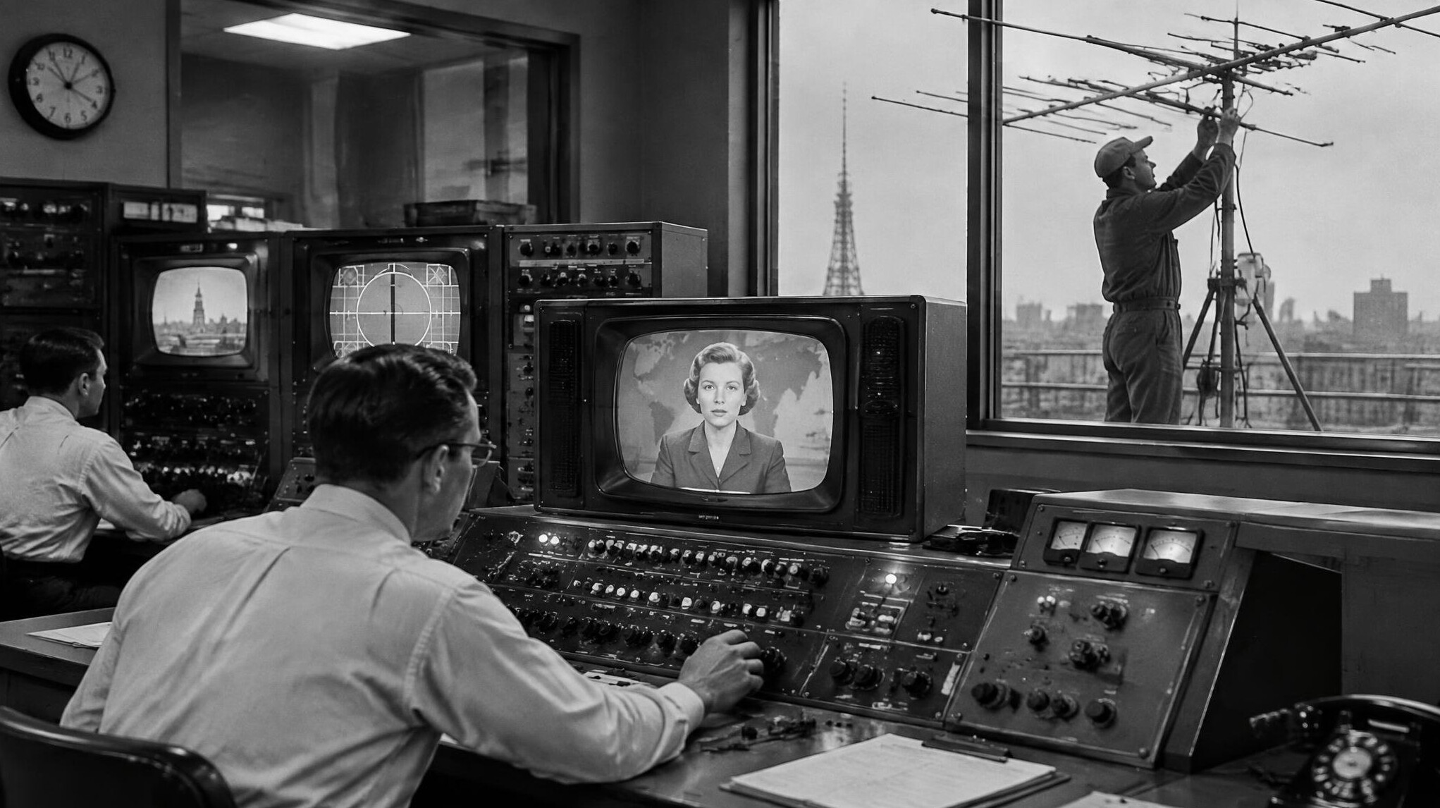 old tv studio control room