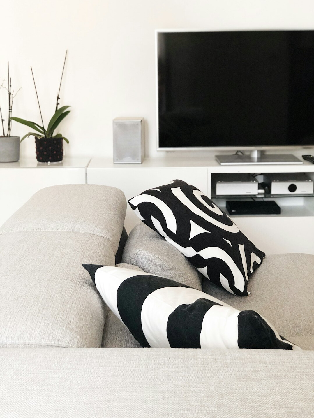 modern streaming on couch